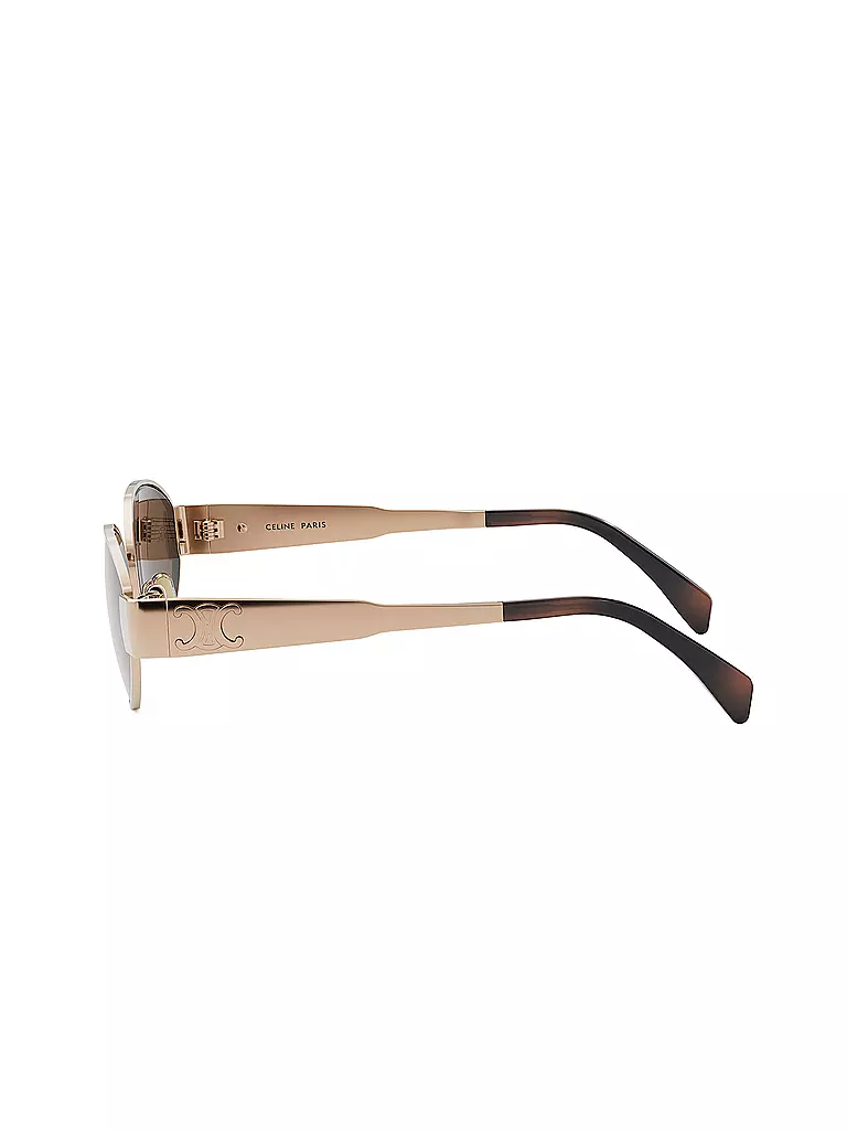 CELINE | Gafas de sol ovaladas doradas Metal Triomphe |