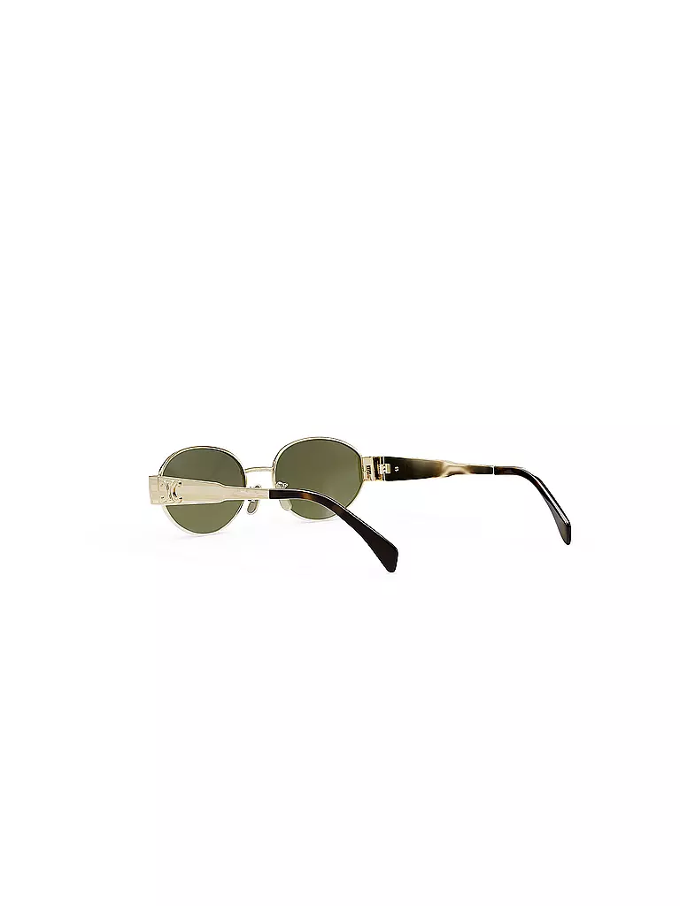 CELINE | Gafas de sol ovaladas doradas Metal Triomphe | 