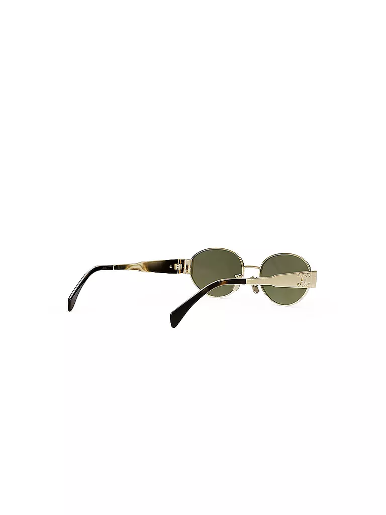 CELINE | Gafas de sol ovaladas doradas Metal Triomphe | 