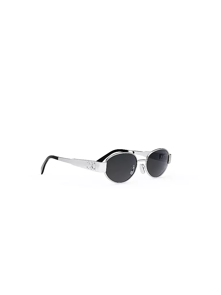 CELINE | Gafas de sol ovaladas Metal Triomphe plateadas |