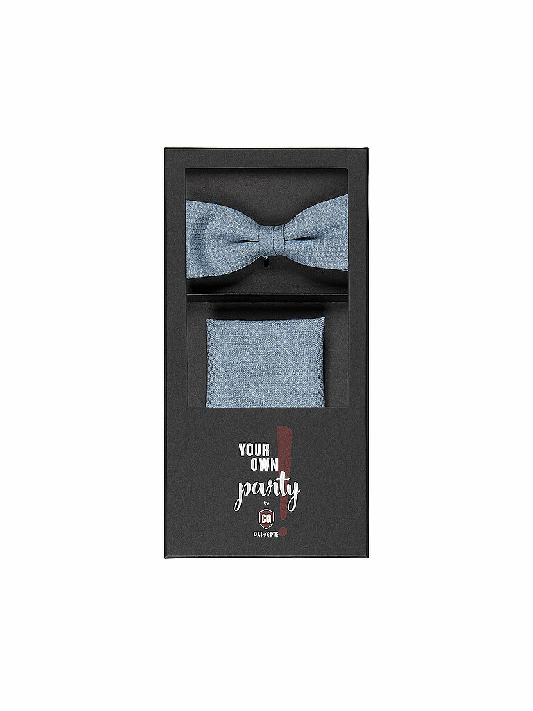 Cg - Club Of Gents Set de pajarita y pañuelo de bolsillo PAXTON azul claro
