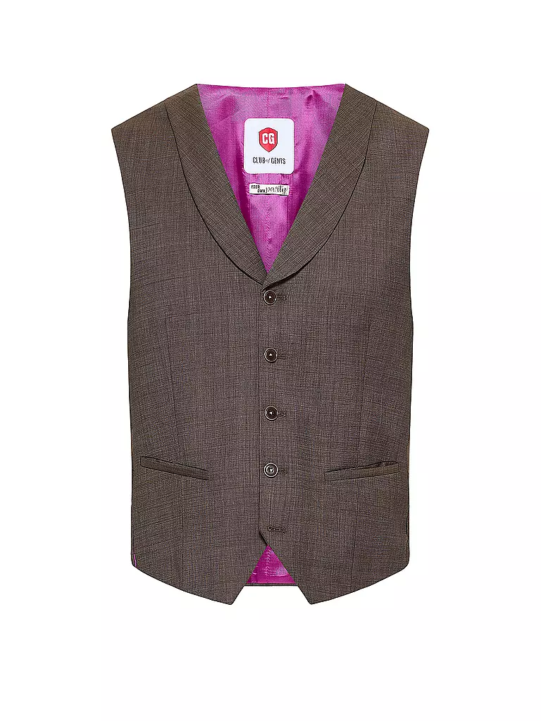CG - CLUB OF GENTS | Chaleco de traje Slim Fit PHILLIP | Marrón