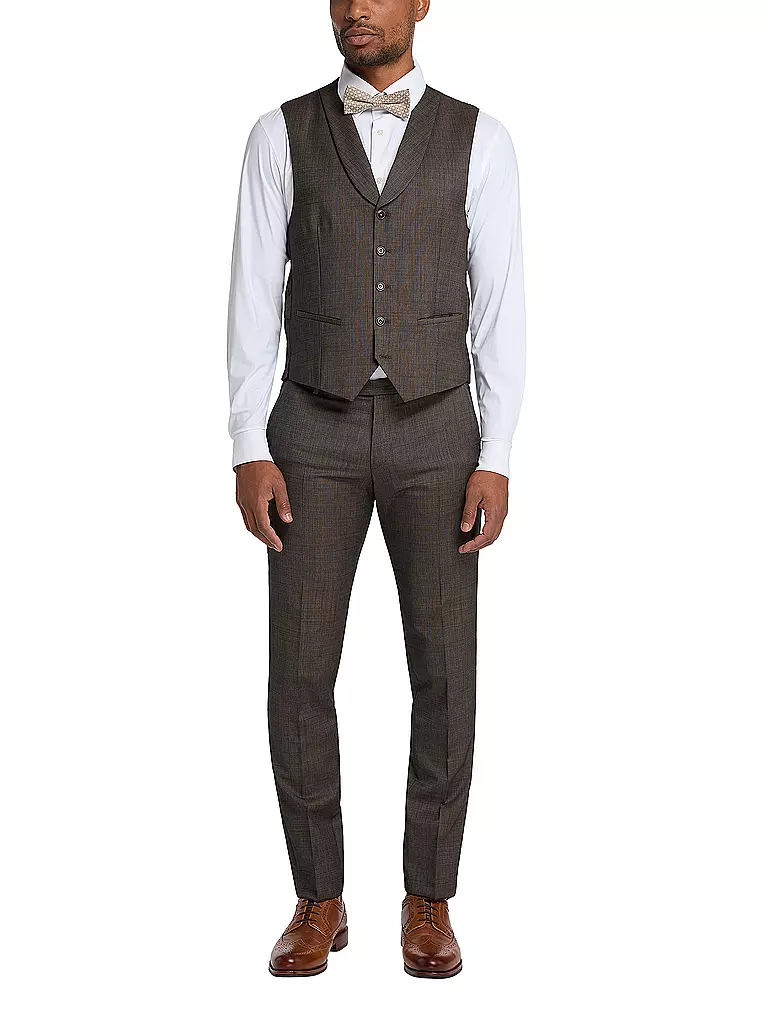 CG - CLUB OF GENTS | Pantalón de traje Slim Fit PASCAL | Marrón