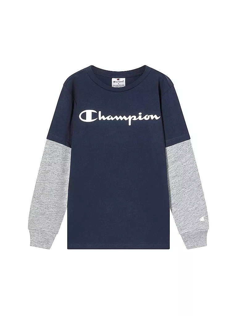 CHAMPION | Camiseta de manga larga para niño | Azul oscuro
