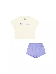 CHAMPION | Conjunto de niña de 2 piezas, camiseta y shorts | Beige