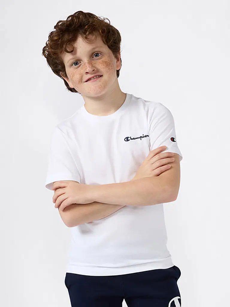 CHAMPION | Jungen T-Shirt | Blanco