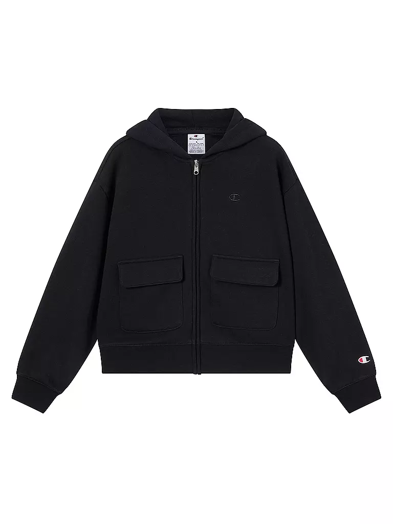 CHAMPION | Sudadera con cremallera para niña | Negro