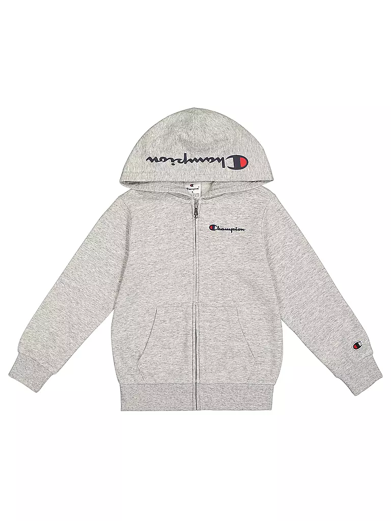 CHAMPION | Sudadera con cremallera para niño | Gris claro