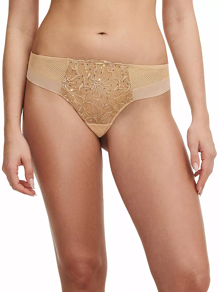 CHANTELLE | String FLEURS SIGNATURE toffee sequins | Camel