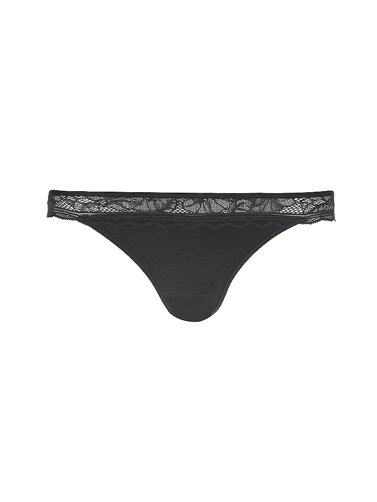CHANTELLE | String Floral Touch azul jeans | Negro
