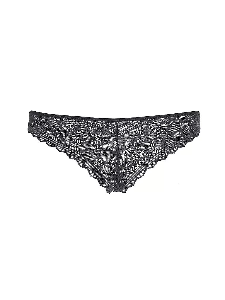 CHANTELLE | String Floral Touch azul jeans | Negro
