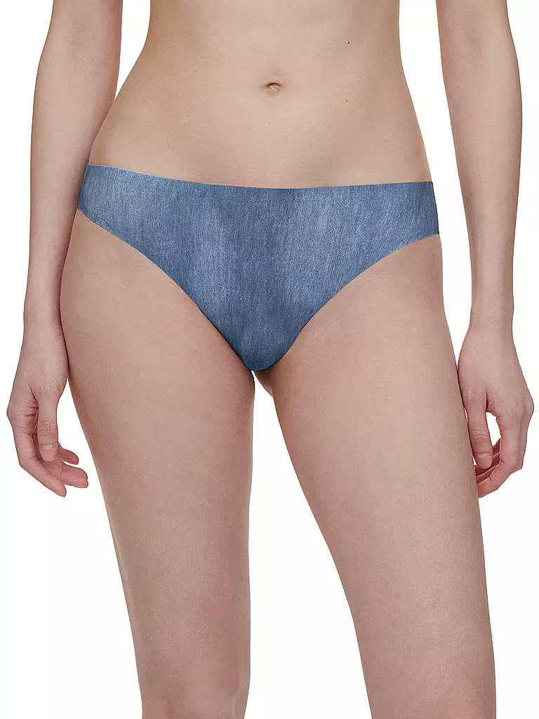 CHANTELLE | String SOFT STRETCH con estampado denim azul | Azul