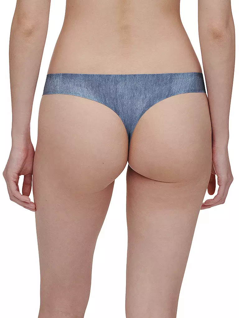 CHANTELLE | String SOFT STRETCH con estampado denim azul | 