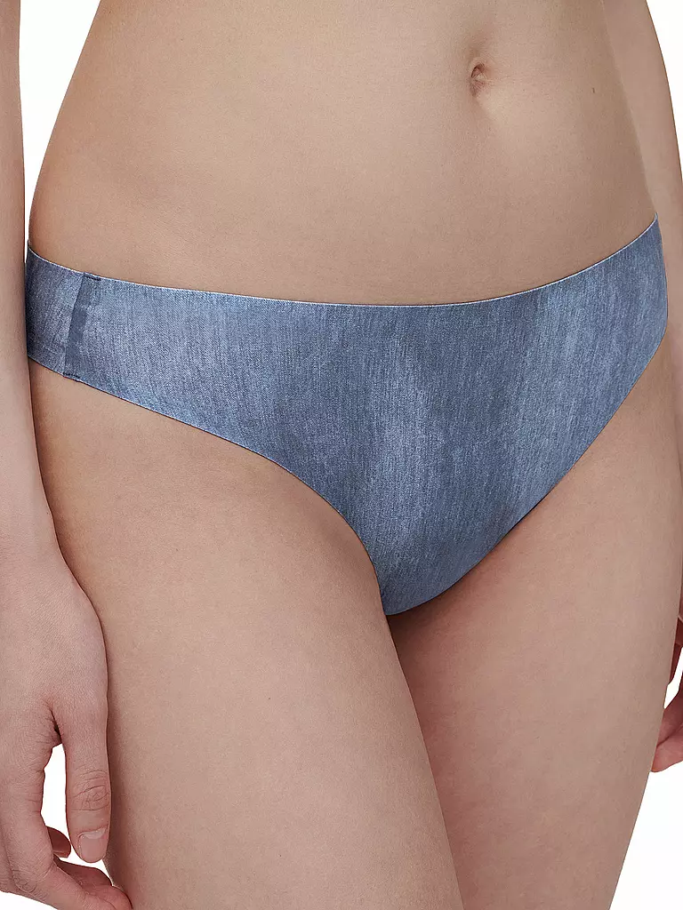 CHANTELLE | String SOFT STRETCH con estampado denim azul | 