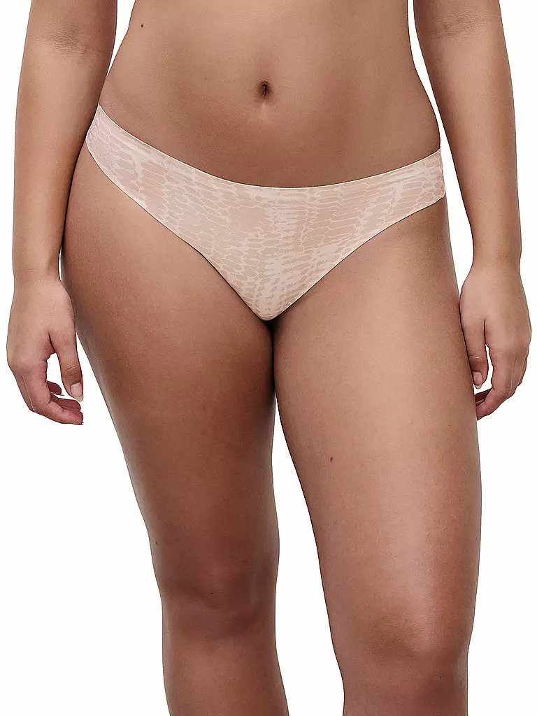 CHANTELLE | String SOFT STRETCH light snake print | Beige