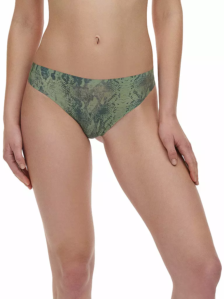 CHANTELLE | String SOFTSTRETCH estampado de pitón | Oliva