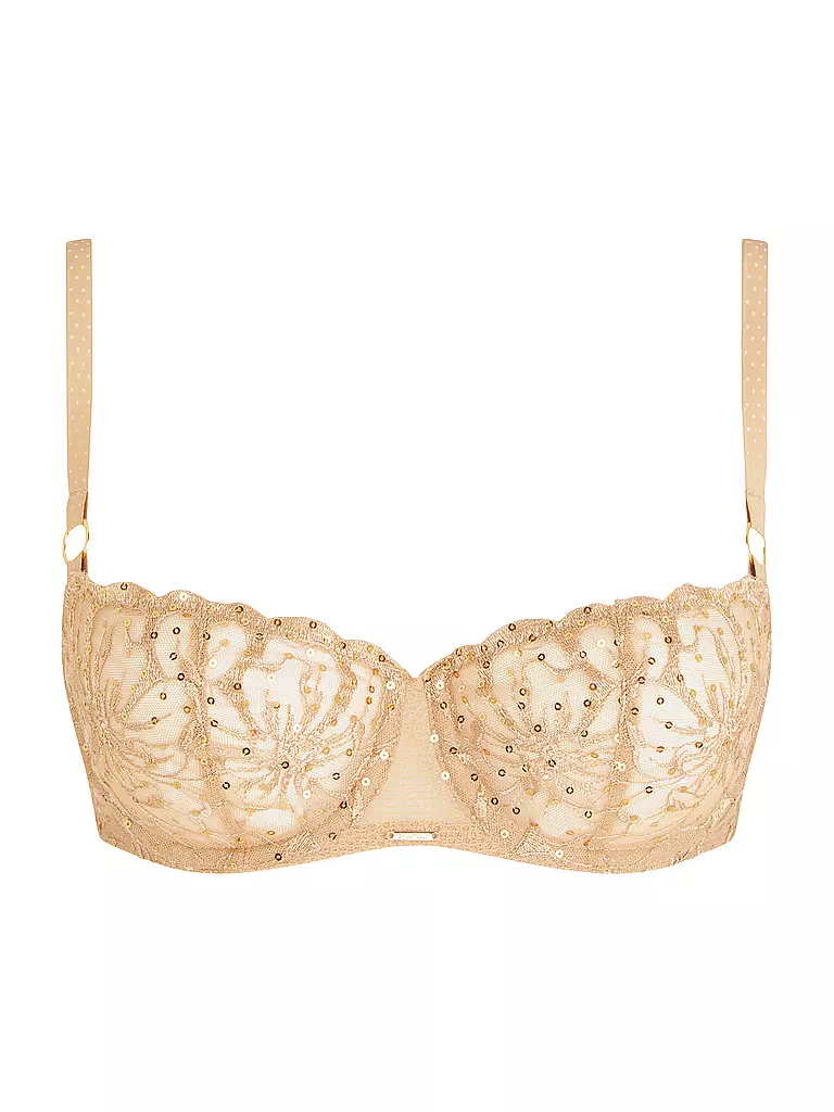 CHANTELLE | Sujetador balconette FLEURS SIGNATURE toffee sequins | Camel