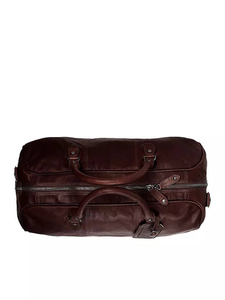 CHESTERFIELD | Bolsa de cuero - Weekender WILLIAM | Marrón