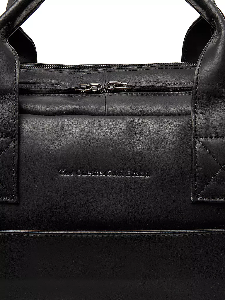 CHESTERFIELD | Bolso de cuero - Bolso para portátil FRAZER | Negro