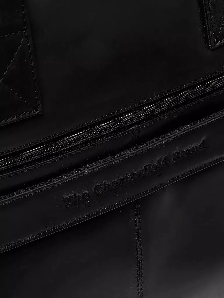 CHESTERFIELD | Bolso de cuero - Bolso para portátil FRAZER | Negro