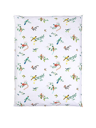 CHRISTIAN FISCHBACHER | Funda nórdica de satén HAIKU NOUVEAU 140x200cm Blanco/Pájaro