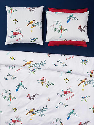CHRISTIAN FISCHBACHER | Funda nórdica de satén HAIKU NOUVEAU 140x200cm Blanco/Pájaro