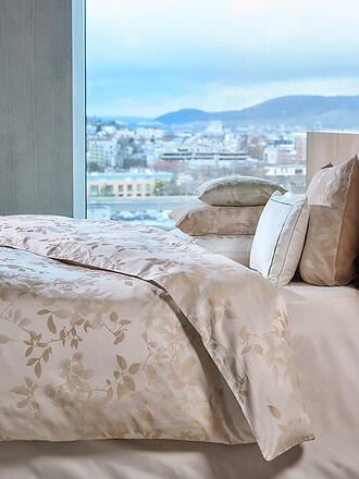 CHRISTIAN FISCHBACHER | Funda nórdica de satén LEAVES VERSO 140x200cm Gris