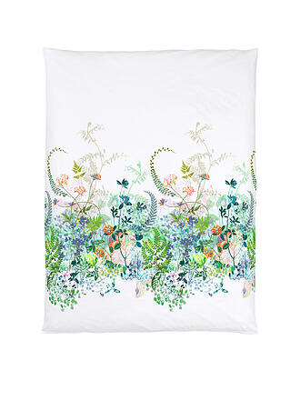 CHRISTIAN FISCHBACHER | Funda nórdica de satén SPRING BREEZE 140x200cm Blanco/Flores