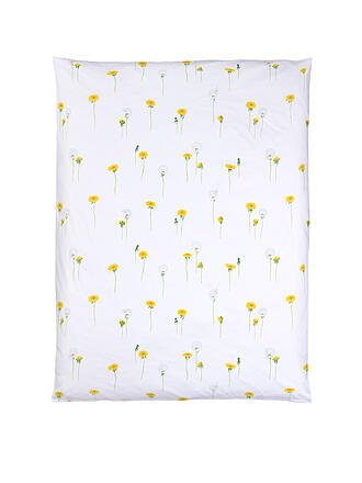 CHRISTIAN FISCHBACHER | Funda nórdica de satén PUSTEBLUME 140x200cm Blanco/Amarillo