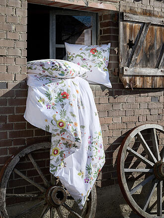 CHRISTIAN FISCHBACHER | Funda de almohada de satén GARLAND 70x90cm Blanco/Flores