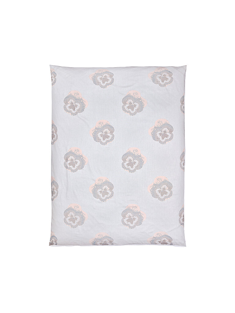 Funda nórdica Jacquard Pansy 140x200cm Plata/Rosa plata