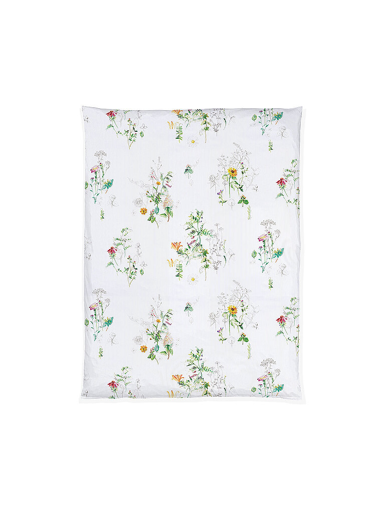 Funda nórdica de satén 140x200cm NATURE STRIPE Blanco blanco