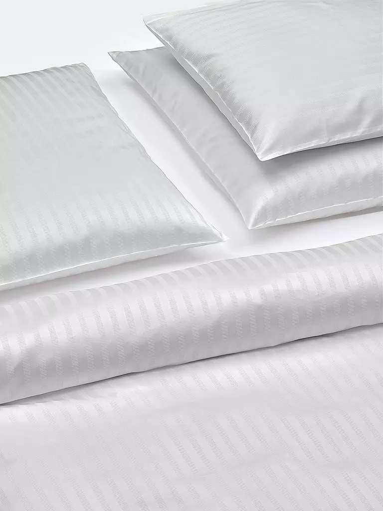 CHRISTIAN FISCHBACHER | Funda de almohada de satén 70x90cm MANHATTAN Gris plata | Plata