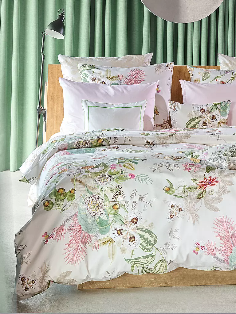 CHRISTIAN FISCHBACHER | Funda de almohada de satén BOTANIC 70x90cm blanco | Blanco