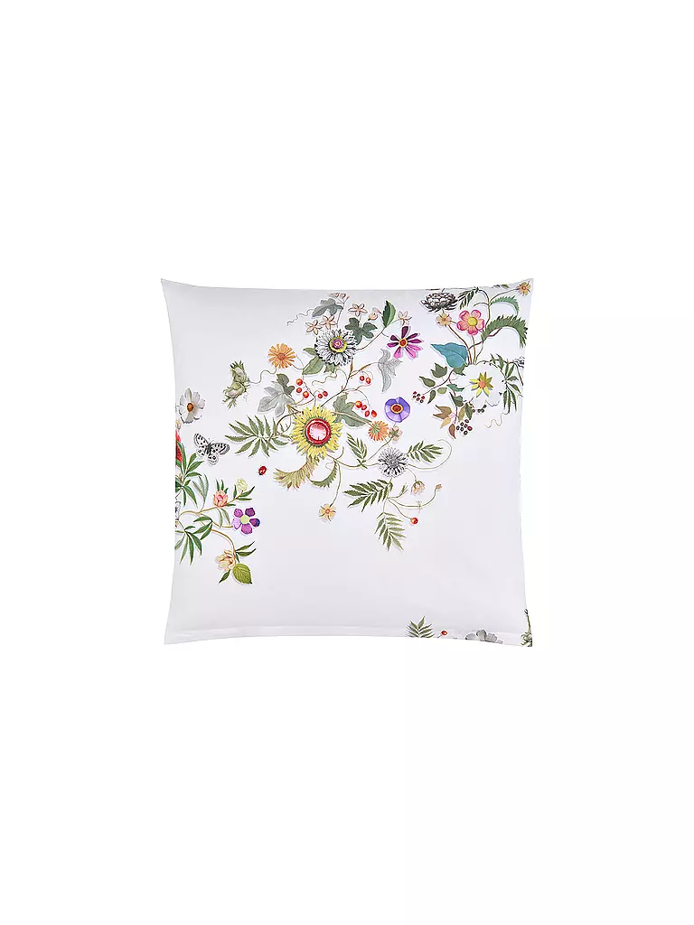 CHRISTIAN FISCHBACHER | Funda de almohada de satén GARLAND 70x90cm Blanco/Flores | 