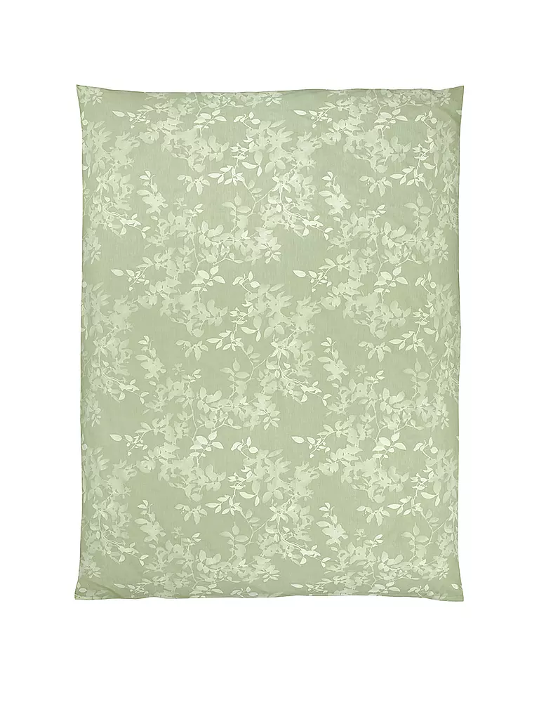 CHRISTIAN FISCHBACHER | Funda nórdica de satén LEAVES VERSO 140x200cm Verde | Verde claro