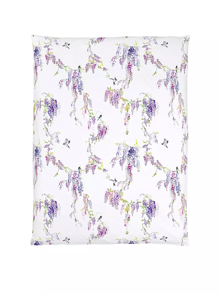 CHRISTIAN FISCHBACHER | Funda nórdica de satén PURPLE RAIN 140x200cm Blanco/Lila | Blanco