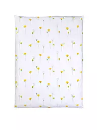 CHRISTIAN FISCHBACHER | Funda nórdica de satén PUSTEBLUME 140x200cm Blanco/Amarillo | Blanco
