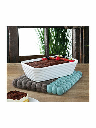 CILIO | Posavasos LANA DUE Lana Marrón-Turquesa