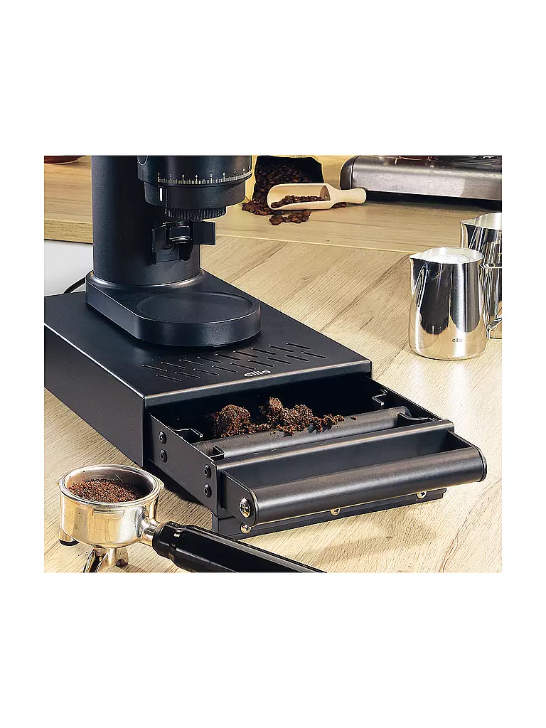 CILIO | Cajón para posos de café BARISTA Acero inox. Negro | Negro