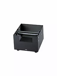 CILIO | Caja de descarga de espresso 16x16cm BARISTA Acero inoxidable Negro | Negro