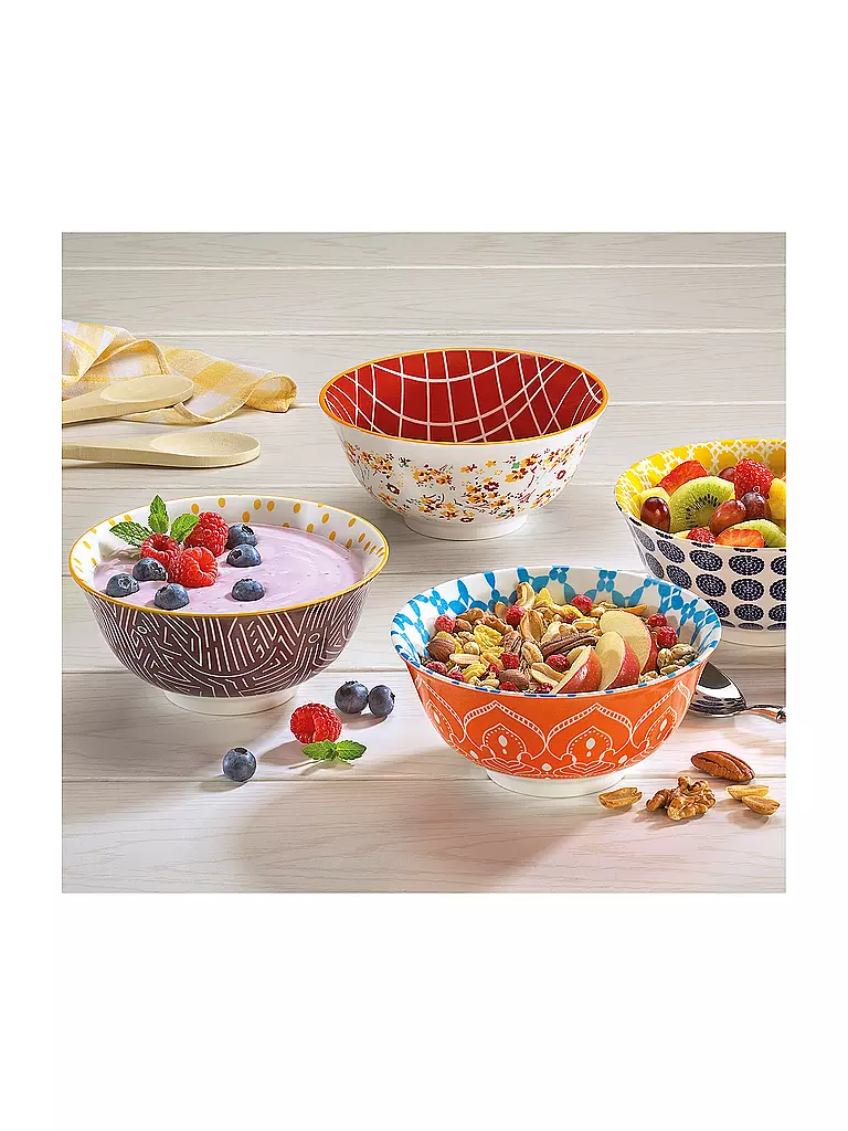 CILIO | Cuenco para postre - Bowl AMICI 15,5cm Líneas | Multicolor