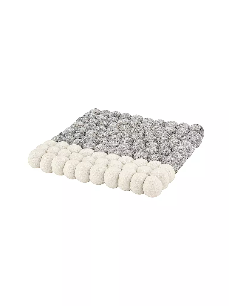 CILIO | Posavasos LANA DUE Lana Gris-Blanco | hellgrau