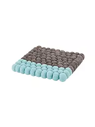 CILIO | Posavasos LANA DUE Lana Gris-Blanco | Azul claro