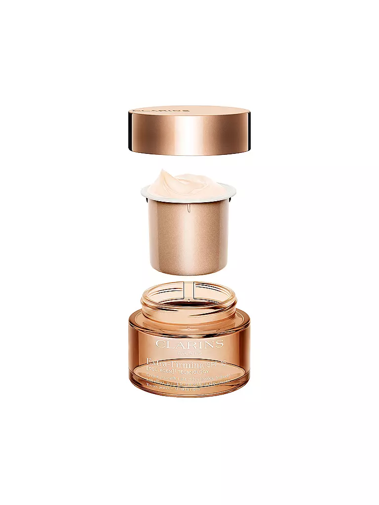 CLARINS | Crema facial - Extra-Firming Jour SPF 15 [COLLAGEN]³ TECHNOLOGY Toutes Peaux recargable 50ml | Sin color