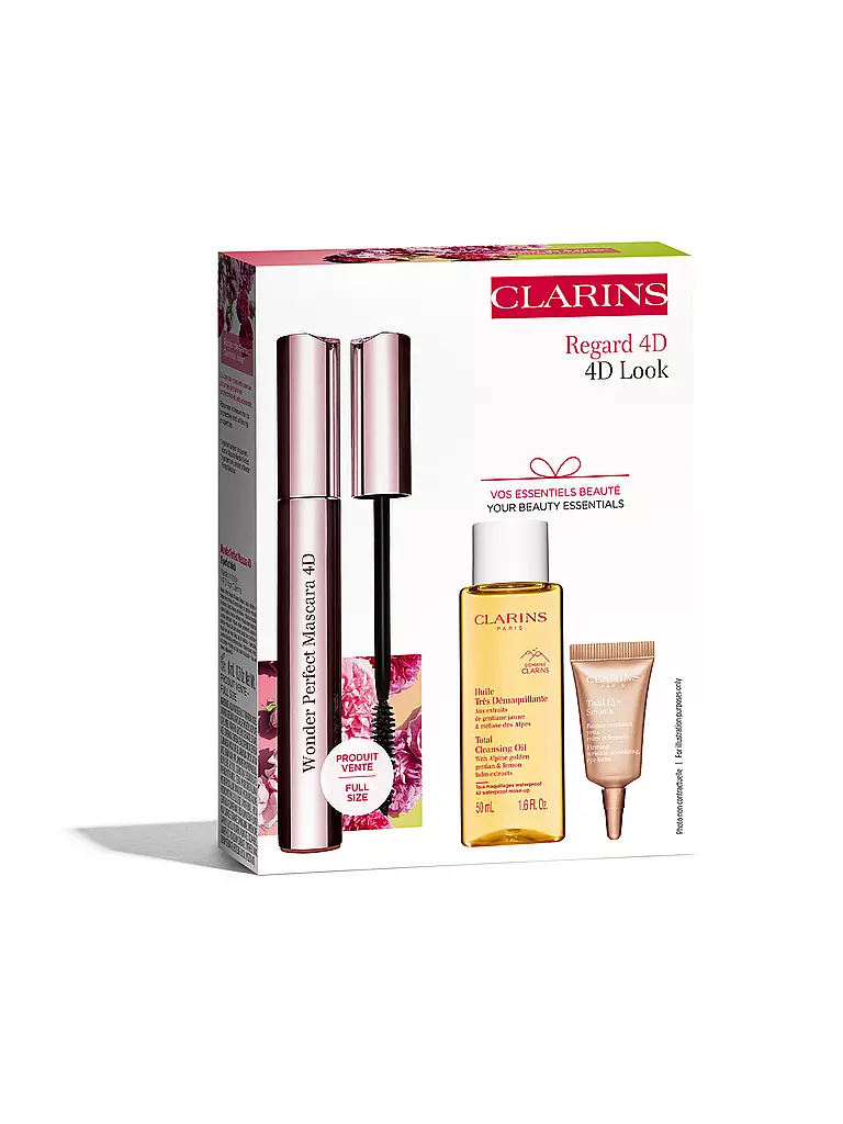 CLARINS | Geschenkset - Wonder Perfect 4D Mascara Set 50ml / 8ml / 3ml / 0,9ml | Sin color