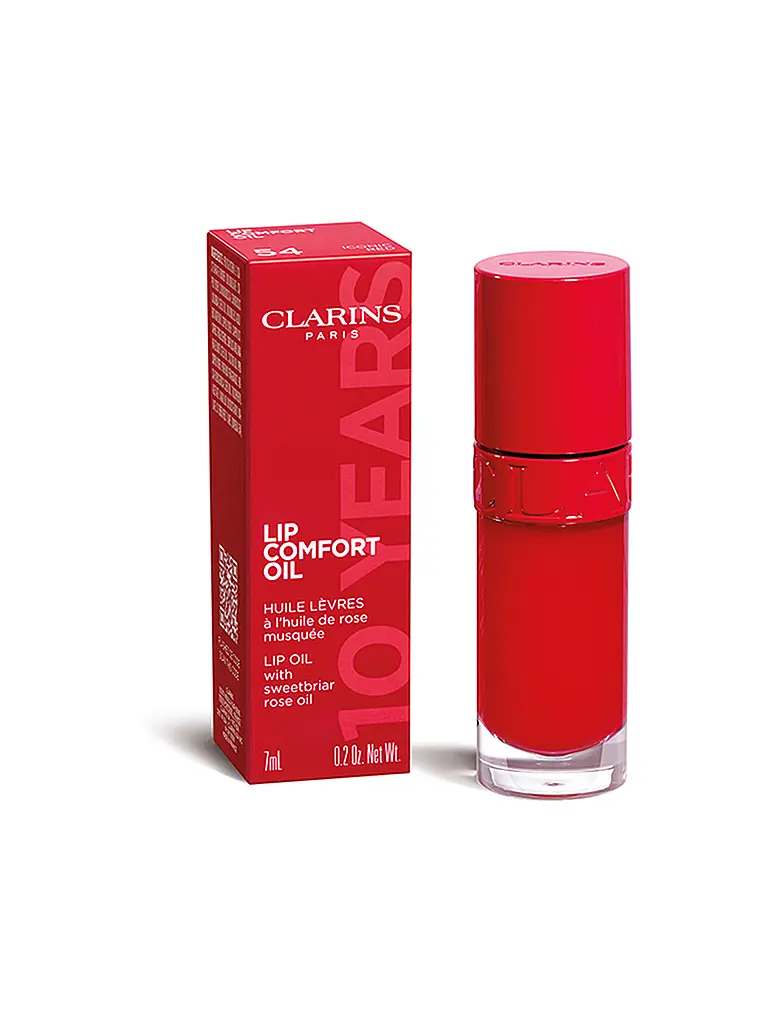 CLARINS | Lip Comfort Oil 10 Years (54 Iconic Red) | Rojo oscuro