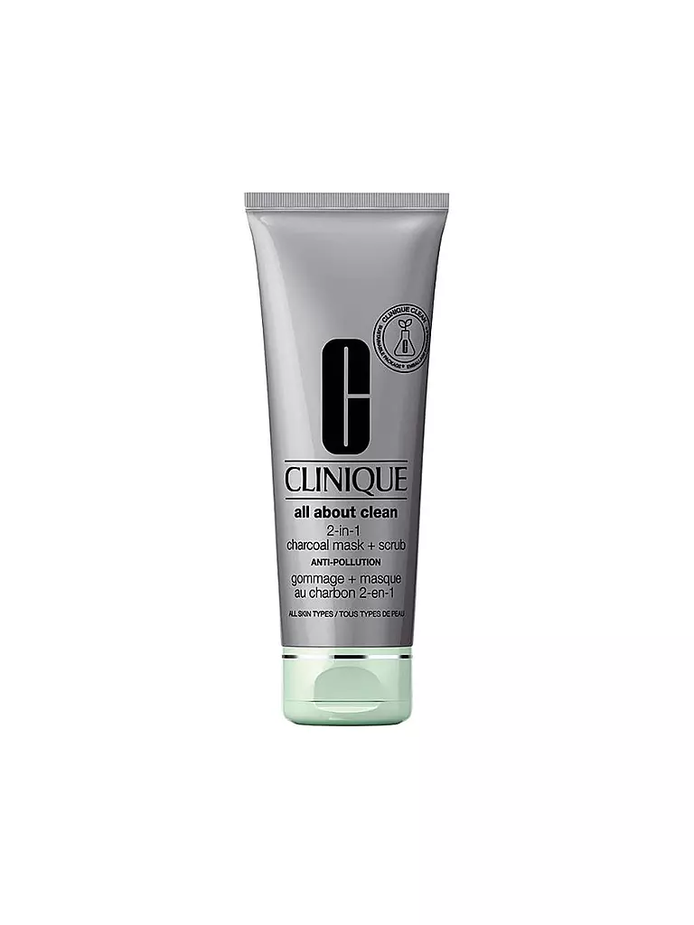 CLINIQUE | All About Clean 2-in-1 Mascarilla de Carbón + Exfoliante Anti-Polución 100ml | Sin color