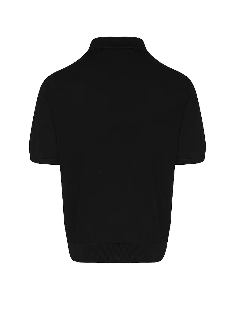 CLOSED | Strickpoloshirt  | Negro