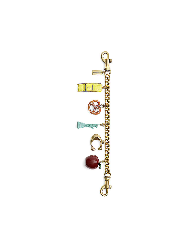 Coach Llavero para bolso CHAIN BAG CHARM NEW YORK oro